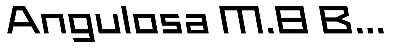 Angulosa M.8 Bold Expanded Italic